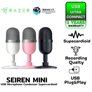 COINSคืน15%⚡FB9JMZV6⚡ RAZER SEIREN MINI USB MICROPHONE CONDENSER SUPERCARDIOID ULTRA-COMPACT STREAMING MICROPHONE