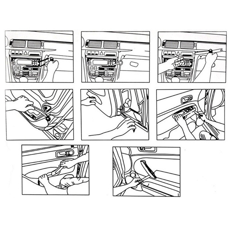 Uki เครื่องมือถอดคลิปประตูรถยนต์ แผงวิทยุ 4 ชิ้น - รูปที่ 7