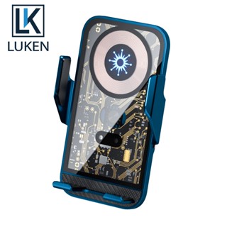 Luken15w ที่ชาร์จโทรศัพท์ในรถยนต์ แบบไร้สาย อินฟราเรด QI ชาร์จเร็ว สําหรับ IP 14 13 12 11 X Samsung Xiaomi