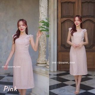 Sugary Lace Dress : Nude Pink สีชมพูนู้ด [Made by Pastel Time]