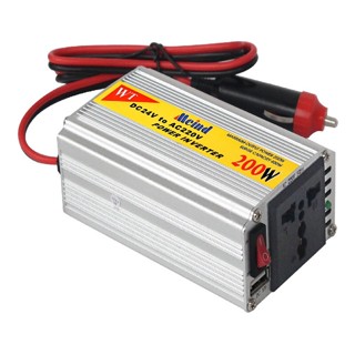 ตู้ลำโพง ตัวแปลงไฟรถเป็นไฟบ้าน Power Inverter 12v DC to AC 220V 50Hz Auto Inverter 200W