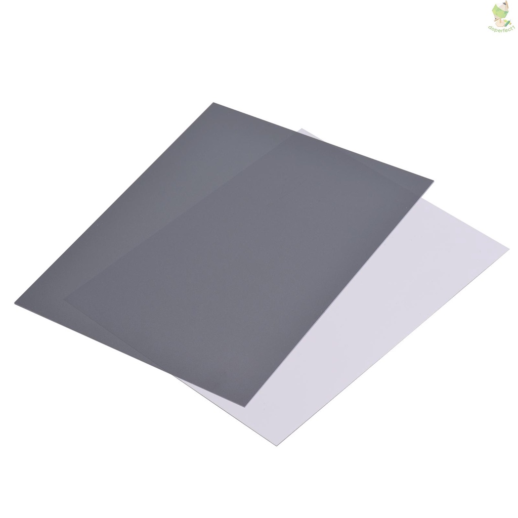 25*20CM Large Size White Balance Card White Card + Grey Card Set 18% Exposure Photography for Digital Photography Film Photography Video Shooting
