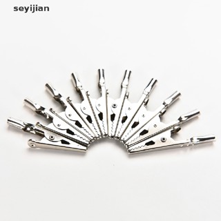 【Syj】 10x Stainless Steel Alligator Crocodile Test Clips Cable Lead Screw Probe Fixing TH