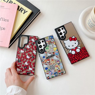 เคสโทรศัพท์มือถือ แบบกระจก ลายการ์ตูน hello kitty น่ารัก สําหรับ Samsung galaxy S23 Ultra S23plus S22U