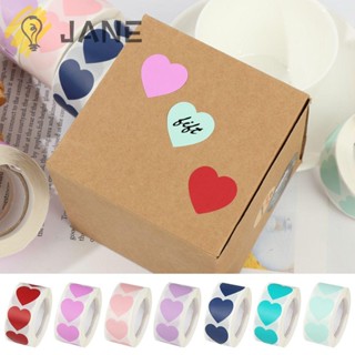 Jane สติกเกอร์ฉลาก รูปหัวใจ เครื่องเขียน สําหรับตกแต่งบ้าน 500 ชิ้น