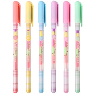 Kawaii ชุดเครื่องเขียน ปากกาเจล สีรุ้ง หลากสี 0.8 มม. สําหรับเด็กผู้ชาย ผู้หญิง 12 ชิ้น