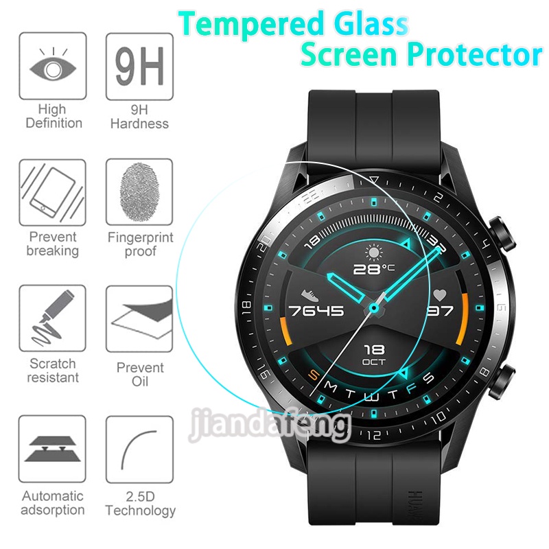 กระจกนิรภัยกันรอยหน้าจอ ความละเอียดสูง สําหรับ HUAWEI WATCH GT4 GT3 pro GT2 46 มม. 41 มม. GT2e