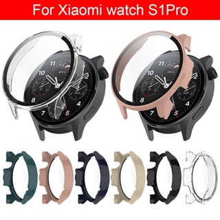 เคสกระจกกันรอยหน้าจอ สําหรับ Xiaomi Watch S1 Pro Smartwatch PC ขอบแข็ง ฝาครอบกันชน ป้องกัน อุปกรณ์เสริม