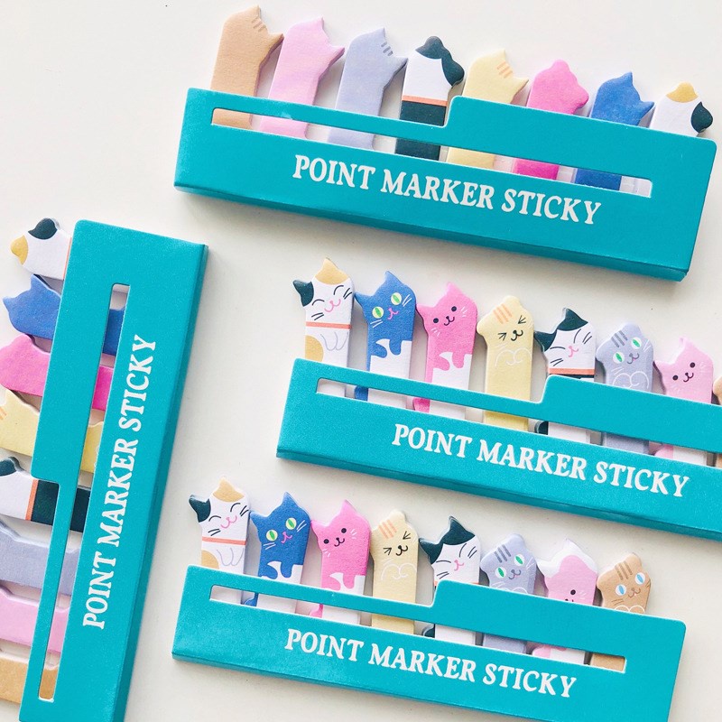 240 ชิ้นแมวน่ารัก Sicker Bookmarks Memo Pad Sticky Notepaper Sticky Notes หน้าธง Self-Stick Tab Bookmark สํานักงานอุปกรณ์การเรียน