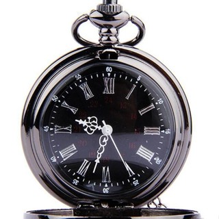 Unisex Steampunk Luxury Vintage Chain Quartz Pocket Watch Roman Pattern