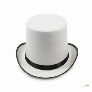 jio Magician Top Hat White Top Hat Magician Performed Hat Jazz Stage Performances Bowler Top Hat Fancy Dress Costume