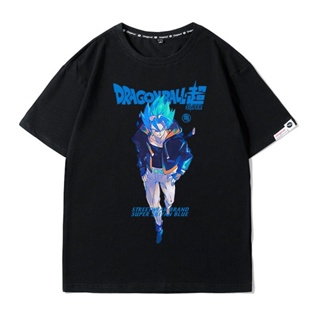 ♛◊♂Dragon Ball Anime เสื้อยืด Goku Super Saiyan การ์ตูนอะนิเมะเสื้อผ้า Vegeta ชุดคู่