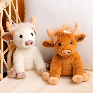 Vance สินค้าใหม่ Hot Highland Cow ตุ๊กตาจามรีน่ารัก Scottish Highland Yak Plush Toy