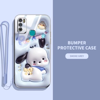 เคสโทรศัพท์มือถือ ลายสัตว์ และพืชน่ารัก 3D พร้อมสายคล้อง สําหรับ infinix Hot 9 Play X680 X680B X680C