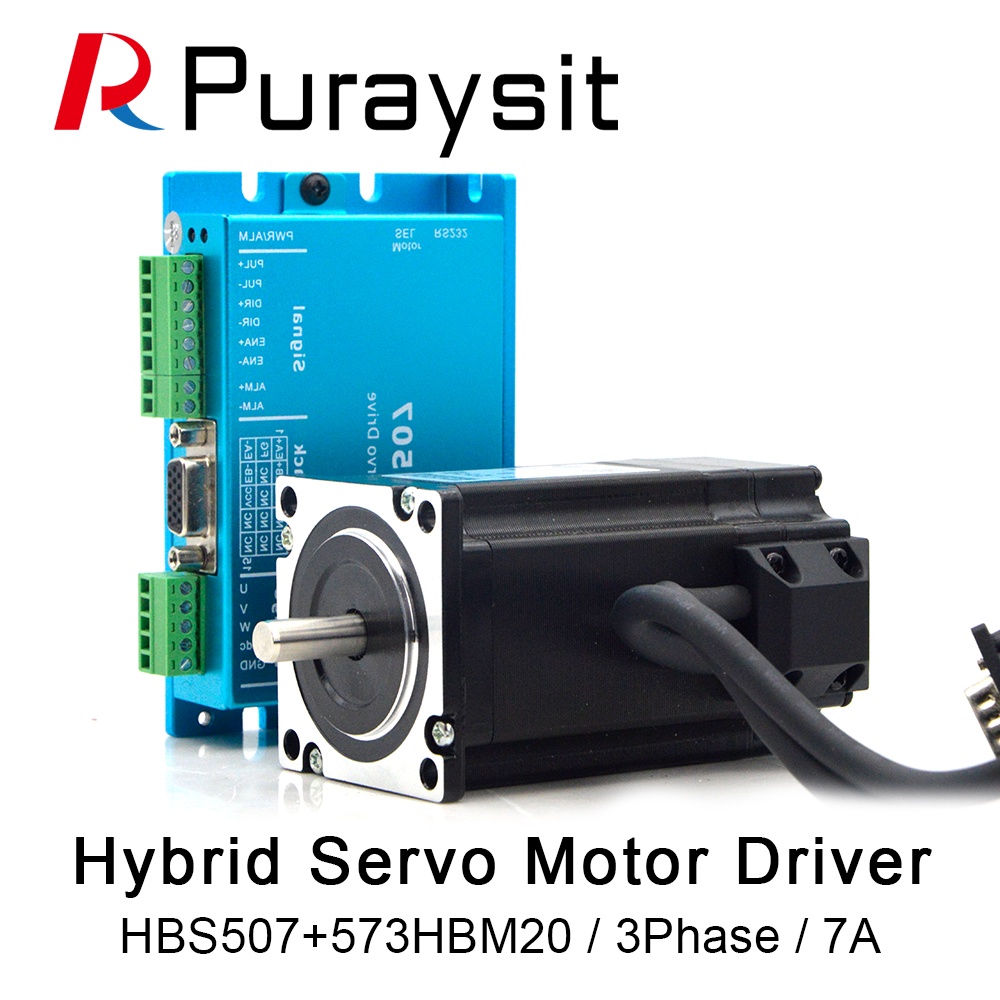 Puraysit Leadshine NEMA23 HBS57+573HBM20-1000 HBS507 nema23 3 เฟส Hybrid Servo ปิดห่วง