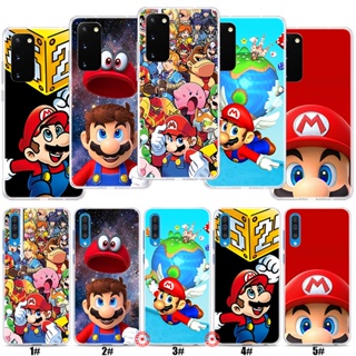 Lii114 เคสโทรศัพท์มือถือ แบบใส ลาย Super Mario สําหรับ Samsung Galaxy A02 M02 A5 A6 A7 A8 A9 A10 A10S A12 Plus