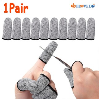 1Pair Cut Resistant Finger Sleeves/ Reusable Finger Sleeve Protectors For Kitchen Work Sculpture Garden