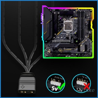 UTAKEE 1 to 4 ARGB Splitter 5V 3PIN PC Motherboard To AURA RGB FAN 3Pin Socket Multi Connectors Cable