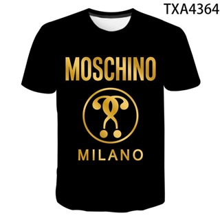  New Summer Moschino T shirt Fashion Streetwear Men Women 3D Printed T-shirts Cool Tops TeeS-5XL