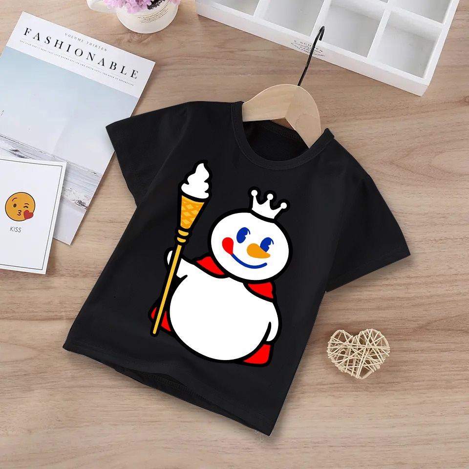 เสื้อยืดเด็กสําหรับเด็กชายและเด็กหญิงลาย Snow Mixue Doll Motif ไซส์ S-XXL
