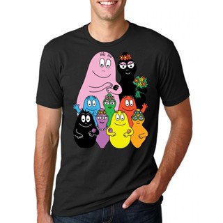 เสื้อยืดคอกลม แขนสั้น ผ้าฝ้าย 100% พิมพ์ลายการ์ตูน Barbapapa สําหรับผู้ชายS-5XL