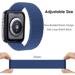 Braided Solo Loop สําหรับ For Smart Watch Series 10 9 8 7 6 5 3 4 SE Ultra 2 49/44 มม.45 มม.42 มม.46 มม.40 มม.38 มม.สร้อยข้อมือ