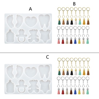 แม่พิมพ์ซิลิโคนเรซิ่น รูปหมี สําหรับทําเครื่องประดับ พวงกุญแจ