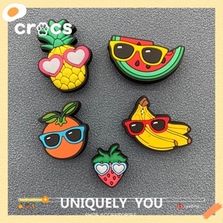 Crocs jibbitz หัวเข็มขัดรองเท้า ลายการ์ตูนดอกไม้ แว่นกันแดด ผลไม้ DIY