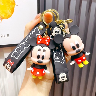 พวงกุญแจซิลิโคน จี้ตุ๊กตาการ์ตูน Disney Mickey Minnie Donald Duck Winnie Stitch สําหรับห้อยกระเป๋า โทรศัพท์มือถือ 2023