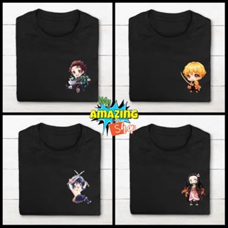 (New Product) Demon Slayer Cute Anime Tshirt Roundneck Cotton Unisex Otaku_03