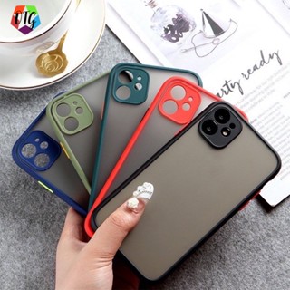 สีทึบ เคสโทรศัพท์เคลือบ สำหรับไอโฟน 11 12 13 pro max 7 8 7plus 8plus SE2020 เคสโทรศัพท์โปร่งแสง for iphone