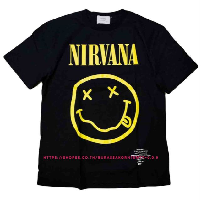 [S-5XL]เสื้อยืด Nirvana x FOG fear of god x Mastermind
