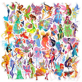 50 ชิ้น / ชุด ❉ สติกเกอร์ Winx Club Series 02 สําหรับติดตกแต่ง ❉ สติกเกอร์ ลายการ์ตูนดอกไม้นางฟ้า พิกเซีย กันน้ํา DIY สําหรับตกแต่ง