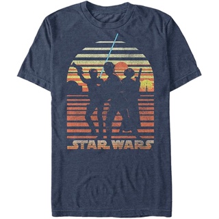 เสื้อยืดแขนสั้นเสื้อยืด พิมพ์ลาย Star Wars Big Tall Heroed สําหรับผู้ชายS-5XL