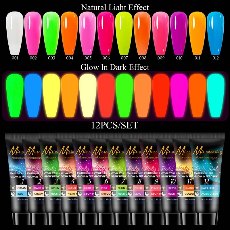 Misscheering ชุดกาวต่อขยายคริสตัล 12 สี