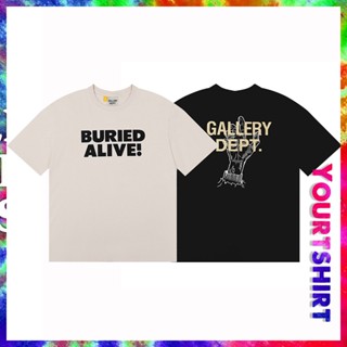 #T5 เสื้อยืดแขนสั้น ผ้าฝ้าย พิมพ์ลายกราฟฟิค Buried Alive Slogan Gesture ขนาดใหญ่ สไตล์เกาหลี วินเทจ สําหรับผู้ชาย และผู้หญิง