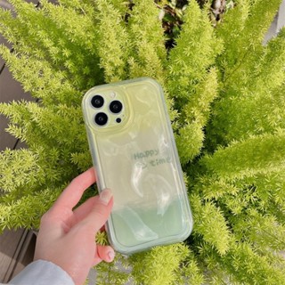 IMD Three-Dimensional Yellow and Green Stitching Phone Case For Iphone 13promax Phone Case for Iphone14/14pro Semi-Transparent Case/13