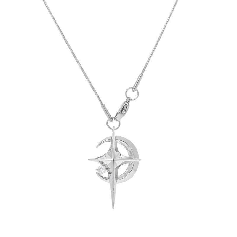 CAPA แฟชั่น Moon Star จี้สร้อยคอ Choker Clavicle Chain สร้อยคอเครื่องประดับสําหรับผู้หญิง Egirls