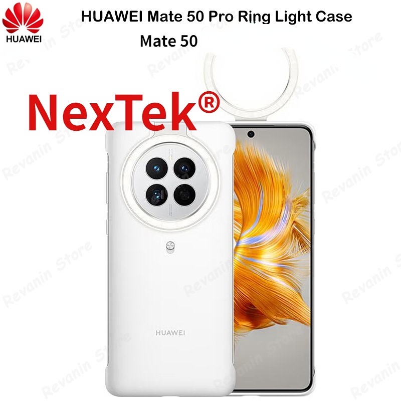 Original HUAWEI Mate 50 Pro Mate 50 แหวนแสงกรณี aditonal แสงแฟลชกล้องเคสโทรศัพท์ Mini ไฟฉายสําหรับ M