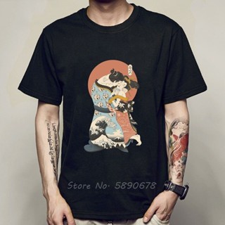 [S-5XL] เสื้อยืดลําลอง แขนสั้น คอกลม พิมพ์ลาย The Kiss Ukiyo E สไตล์ฮาราจูกุ แฟชั่นฤดูร้อน สําหรับผู้ชาย และผู้หญิง