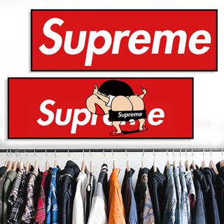 ภาพวาดจิตรกรรมฝาผนัง ลาย Supreme แนวสตรีท สําหรับตกแต่งห้องนอน ห้องนั่งเล่น ร้านรองเท้า ร้านเสื้อผ้า