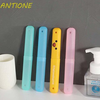 Antione กล่องเก็บแปรงสีฟัน PP ทนทาน หลากสี สําหรับห้องน้ํา โรงแรม 5 ชิ้น