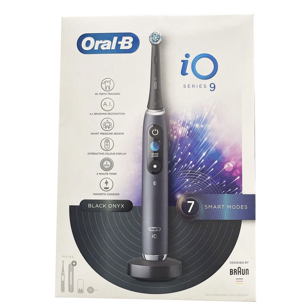 Oral-b iO Series 9 Ultimate Clean แปรงสีฟันไฟฟ้า (สีดํา, ปลั๊ก EU 2 ขา)
