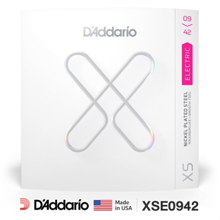 DAddario® XSE0942 สายกีตาร์ไฟฟ้า เบอร์ 9 สายเคลือบพิเศษ แบบ XS Nickel Plated Steel ซีรีย์ XS ของแท้ 100% (Super Light, 09 - 42) ** Made in USA **