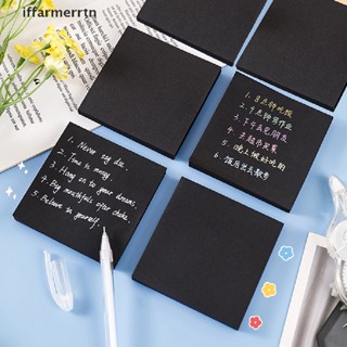 iffar 50 Sheets 76*76cm Black Color Sticky Notes Self Adhesive Memo Pad Sticky Paper Bookmark Point Gift Card Creative Stationery hye