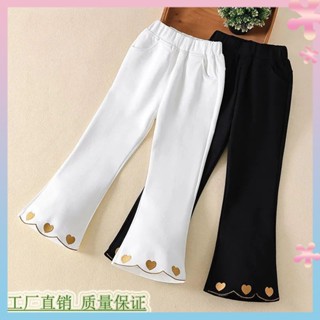 Girls trumpet pants slim western style childrens pants 2023 New Internet Celebrity All-match casual pants high-end pants