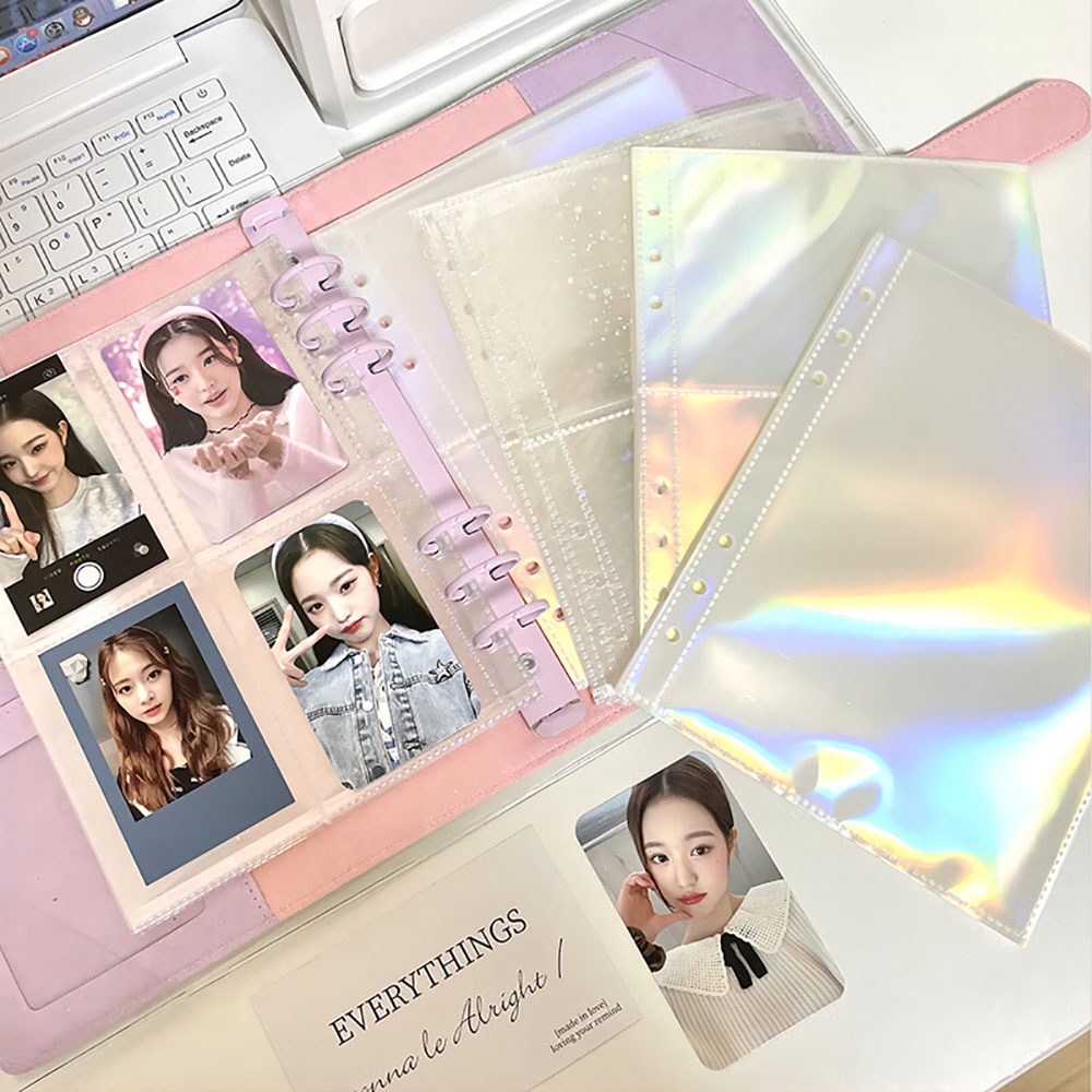 สมุดโน้ต อัลบั้มรูปภาพ A5 Laser Series 6 Rings PP 1 2 4 ช่อง 10 แผ่น