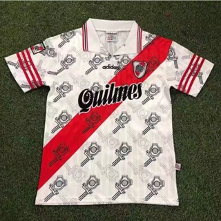 เสื้อกีฬาแขนสั้น ลายทีมชาติฟุตบอล River Plate Home and Away 96 97 ไซส์ S-XXL สไตล์วินเทจ