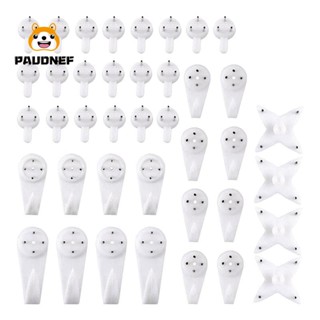 【Hot Sale】40Pcs Invisible  Screws Wall Hooks Picture Hangers Traceless Photo Hook Multi Function Picture Painting Frame Hanger