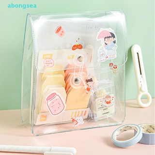 abongsea Transparent Cosmetic Bag Waterproof PVC Pencil Toiletry Carry Pouch Portable Organizer Stationery Storage Bag Supplies Office Nice